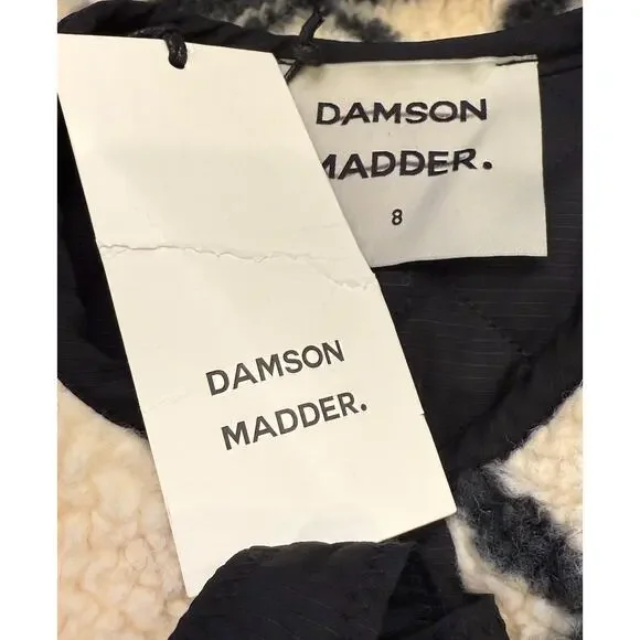 DAMSON MADDER X FREE PEOPLE BLACK IVORY BOWS MARTA BORG GILET VEST JACKET SZ 8 - Picture 9 of 11